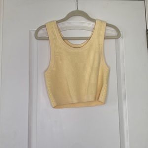 Zara Yellow Cropped Sweater